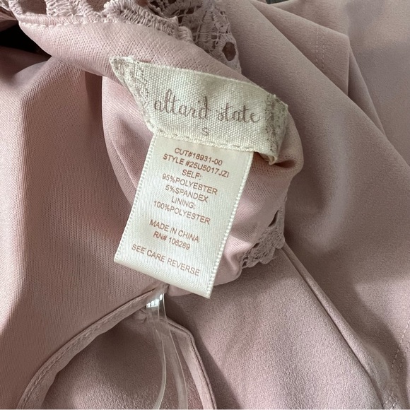 NWT Altar'd State Blush Lace-Back Dress - Picture 6 of 7
